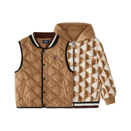 FILA KIDS Хлопковый пуховик 2 предмета Комплект Светлый тауп для детей 3-7 лет