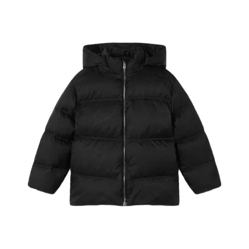 VERSACE Down Jacket Barocco Jacquard Down Jacket Black Baby