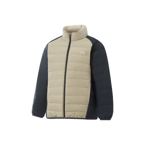 LINING YOUNG Пуховик Sports Life Collection Средний хаки Угольно-черный Подростки