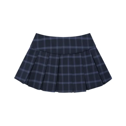 CUWU Повседневные короткие юбки женские синие