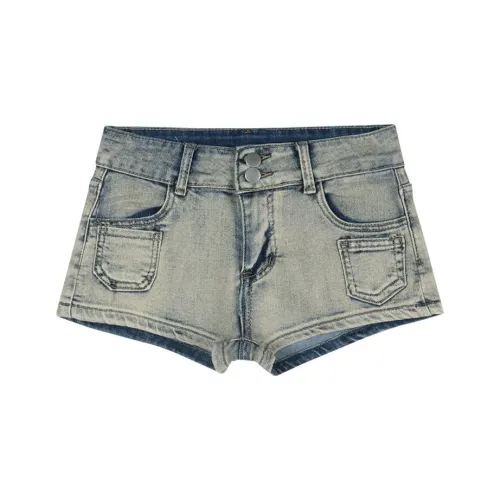 Giyu Джинсовые шорты Женские Ностальгический синий
