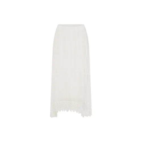 URBAN REVIVO Boho Style Повседневные короткие юбки Женские Натуральный белый