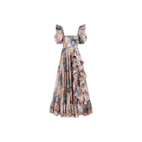 Коллекция Selkie Evening Платье Женское Розовый Принт On Пергаментная Бумага