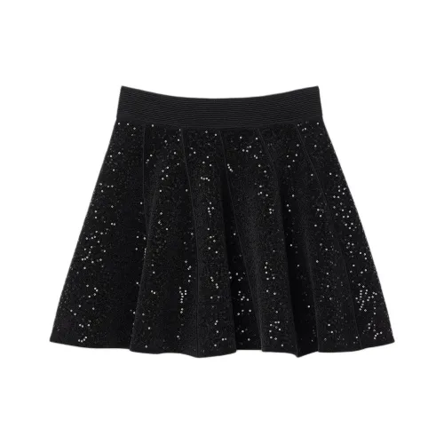 Sandro Повседневные короткие юбки Женские Черный