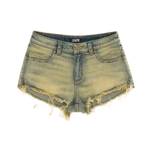 SMFK Сырный цвет Женские джинсовые шорты