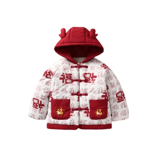 SNOOPY Хлопковый пуховик Красный для детей 3-7 лет