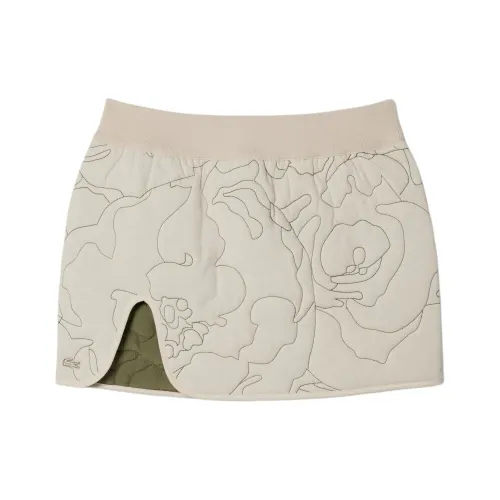 LACOSTE Collaboration Повседневные короткие юбки Женские Белый Хаки Зеленый