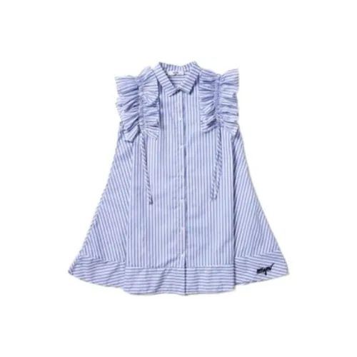 MSGM Детское платье летнее детское синее