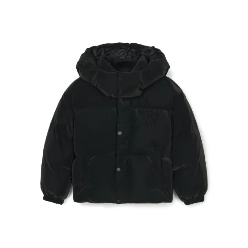 MLB KIDS x Crop Базовый Женский глянцевый Пуховик Черный для детей 3-7 лет