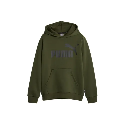 PUMA Свитшот Essentials Big Оливково-зеленый Детский