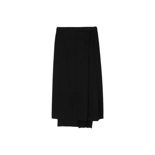 Yohji Yamamoto Черные Женские Повседневные Длинные Юбки