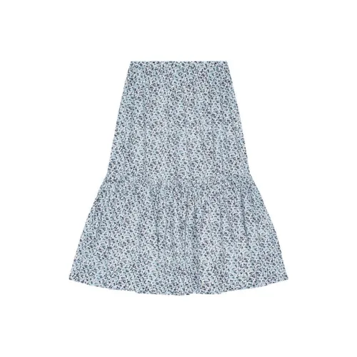 GANNI SS24 Повседневная длинная юбка женские ледниково-озерно-голубая