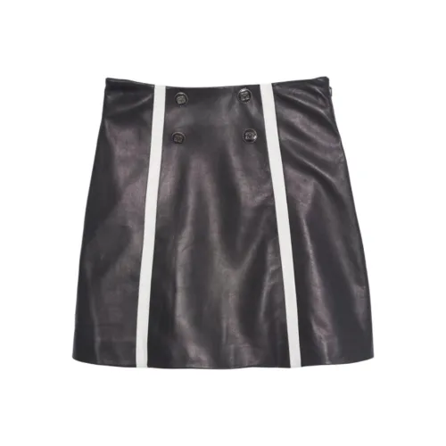 Sandro Кожаные короткие юбки Женские Черный