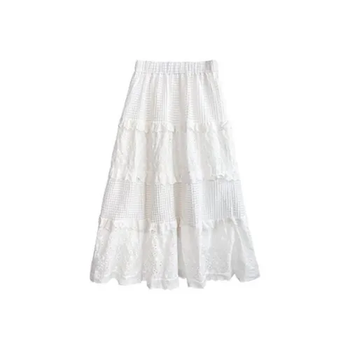 MO VOICE Повседневные короткие юбки Женские Белые
