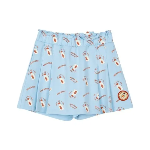 Skechers Повседневная короткая юбка женская синий основа узор Beverage принт по всей поверхности размер 165