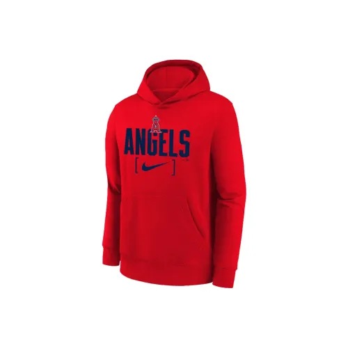 Nike x MLB Base Logo Свитшот Los Angeles Angels Красный Подростки