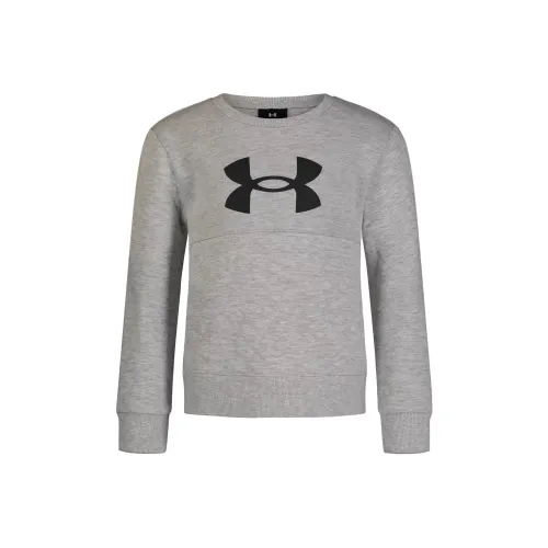 Under Armour Толстовка Детская одежда Quilted Логотип Crewneck Толстовка Серый Детский