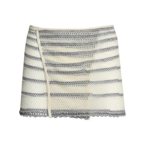 Jean Paul Gaultier Повседневные короткие юбки Женские Серебристые