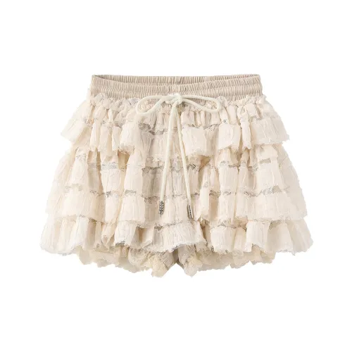 CUBIC Повседневные короткие юбки Женские Абрикос