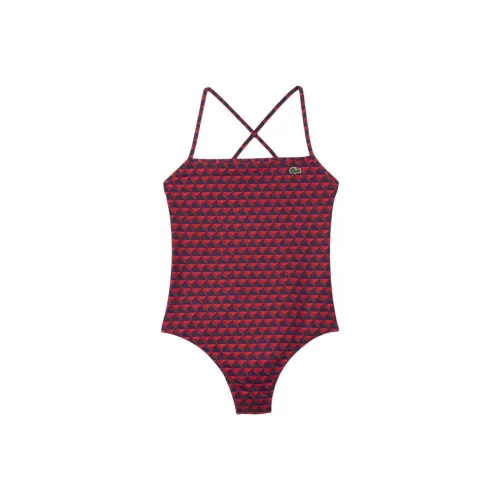 LACOSTE Ван-Пис Купальник Женский Синий Бордовый Красный