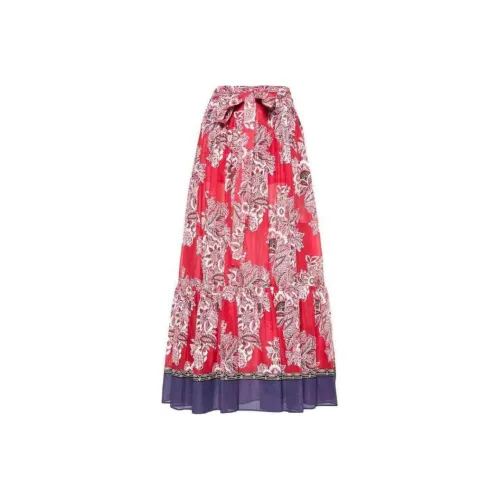 ETRO Красные Женские Повседневные Длинные Юбки
