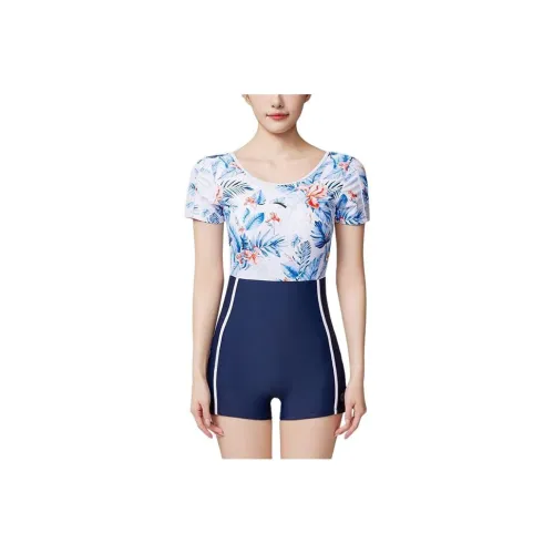 ANTA Ван-Пис Купальник Женские Темно-синий Коралловый синий Чисто белый