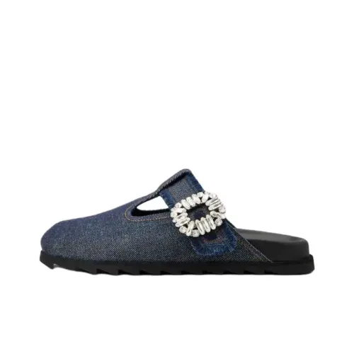 Roger Vivier Slidy Viv' Домашние тапочки Женские Синие