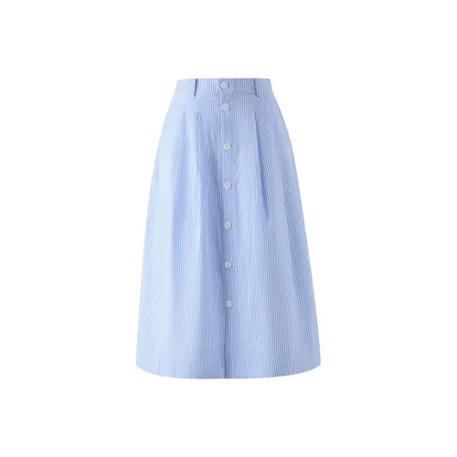 E.land Повседневные короткие юбки Женские Светло-синий 51 L Синий