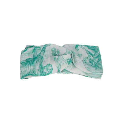 DIOR Silk Silk Hair Bands Women's Green