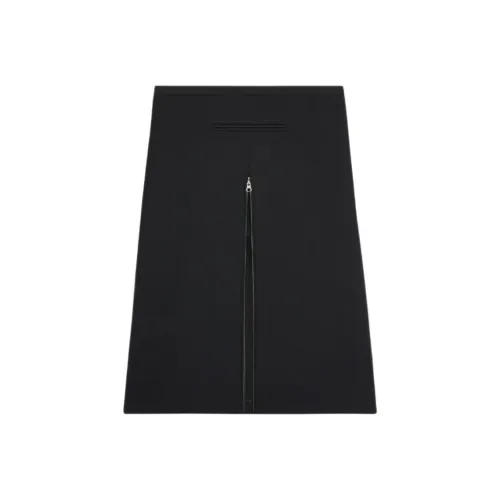 COURREGES FW24 TAILORED ZIPPED Твил Midi Юбка Повседневная Длинная Юбка Женская Черная Черная