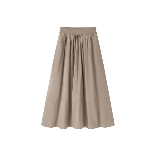 PEACEBIRD Кофе Женские Повседневные Длинные Юбки