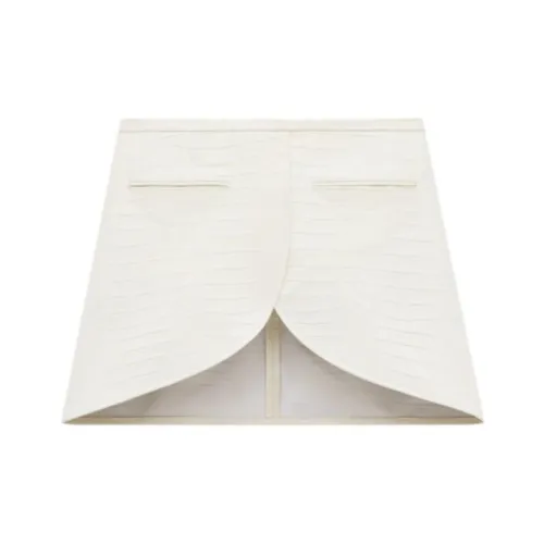 COURREGES SS24 Ellipse Croco STAMPED Мини Юбка Кожаная Короткая Юбка Женская Белая Белый