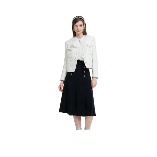 AIVEI Повседневный Длинный Юбка Женская Черная