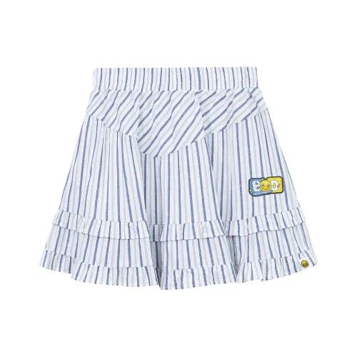 B.Duck Повседневные короткие юбки Женские Сине-белые полоски
