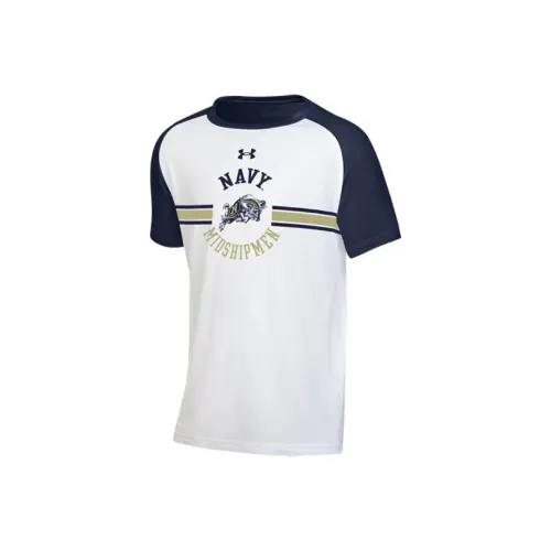 Under Armour Детская одежда США Naval ACADEMY T-рубашка Детская Белый Морской синий