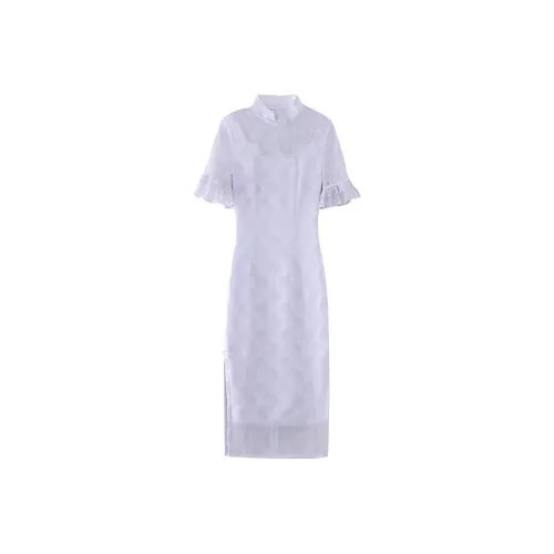 JINYE ORIENTAL Глициниево-фиолетовый Женские Ципао