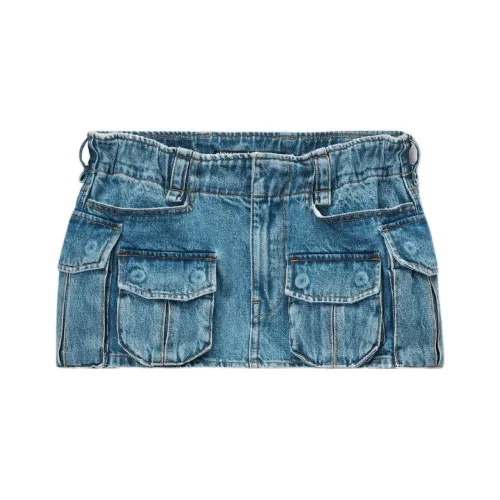 Alexander Wang Повседневные короткие юбки Унисекс Джинсовый синий