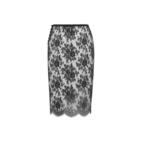 SAINT LAURENT FW24 Повседневная длинная юбка женская черная