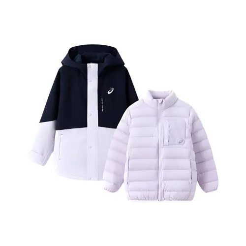 ASICS Многоцветный Облегающий Утолщенный Стандартное издание Пуховик Подростки Фиолетовый