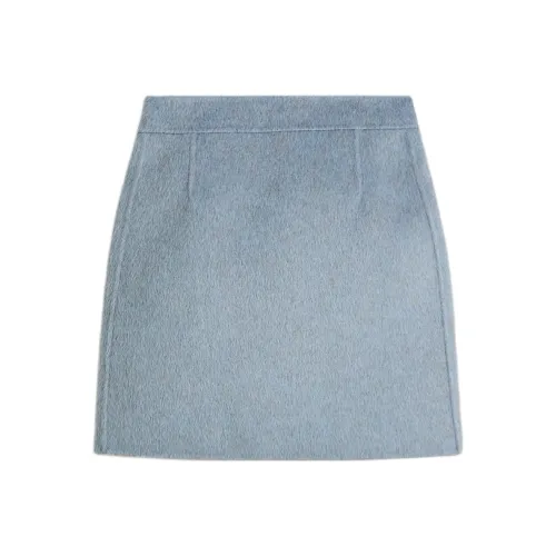 SCANLAN THEODORE SS25 Tailored Mini Skirt Повседневные короткие юбки Женские DENIM Джинсовый синий