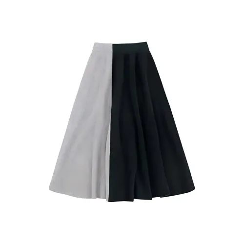 Fragment Casual Long Skirt Women's Dark Gray