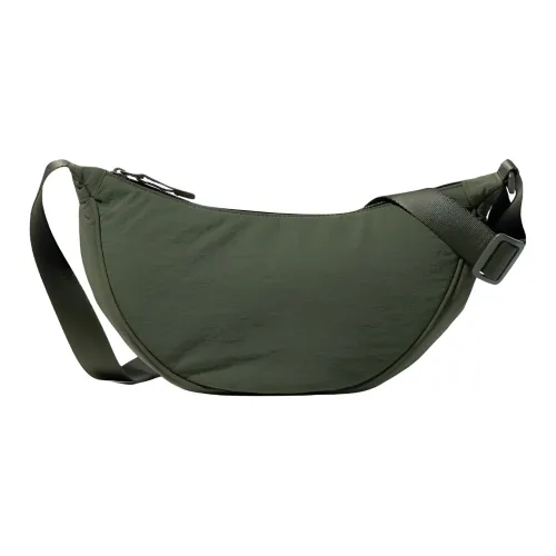 UNIQLO Нейлоновая сумка через плечо Mini унисекс темно-зеленая