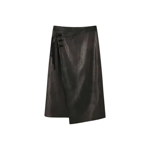 SHUXI Повседневный Длинный Юбка Женские Традиционный стиль Kraken Золотой