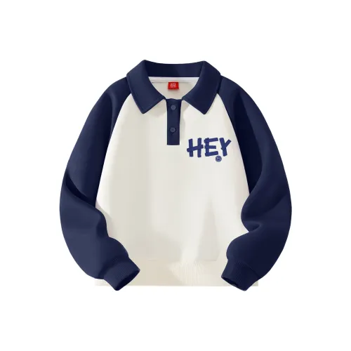 Хлопковый свитшот Smile HEY темно-синий детский