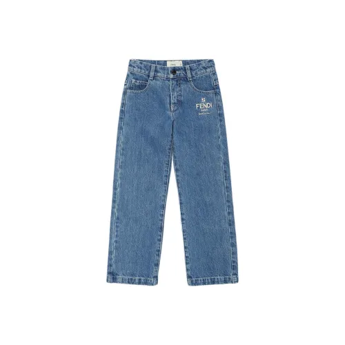 FENDI Blue Kids Jeans