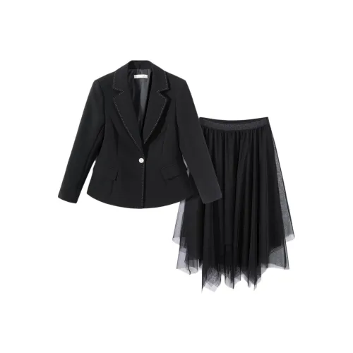 EICHITOO Комплект с юбкой Женские Черный