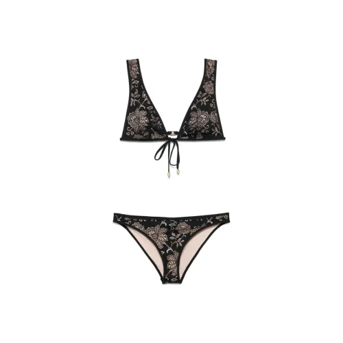 Zimmermann Tallow Кружево FW24 Бикини Женские Черный
