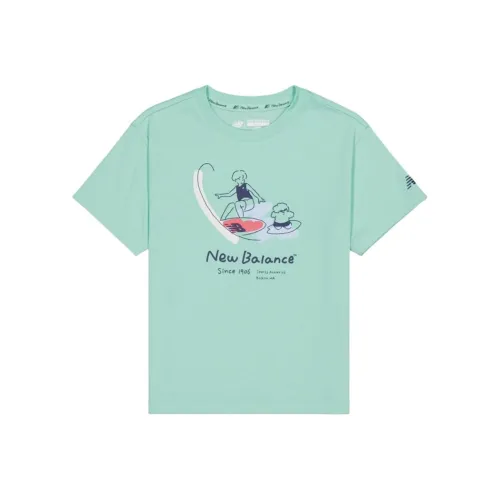 New Balance совместная футболка T Светло-зеленый для детей 3-7 лет