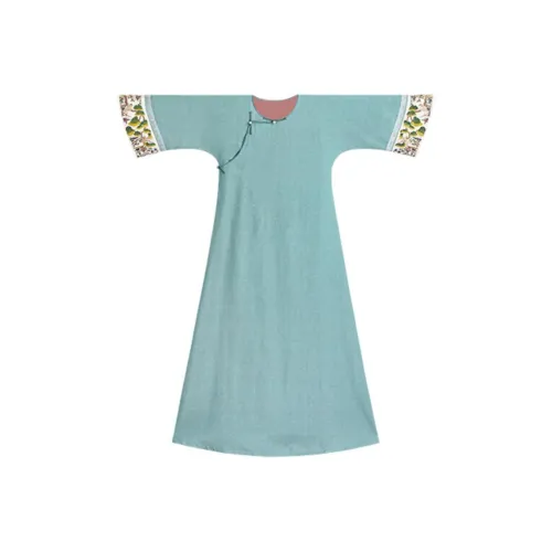 YICHENGFENGXU Чунсам Женский Синий Зеленый