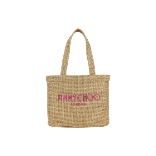 Jimmy Choo Raffia Сумка через плечо Средняя Женская Хаки и Розовая